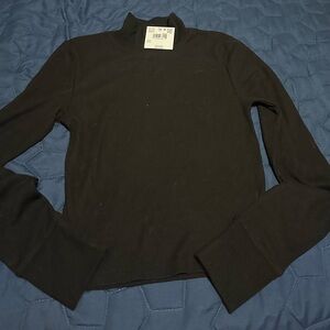 American Eagle Outfitters Black Crop Top